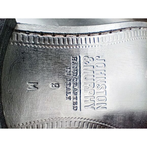 Johnston and Murphy Mens Size 9M Black Leather Dress Shoes Handcrafted in Italy main image 10